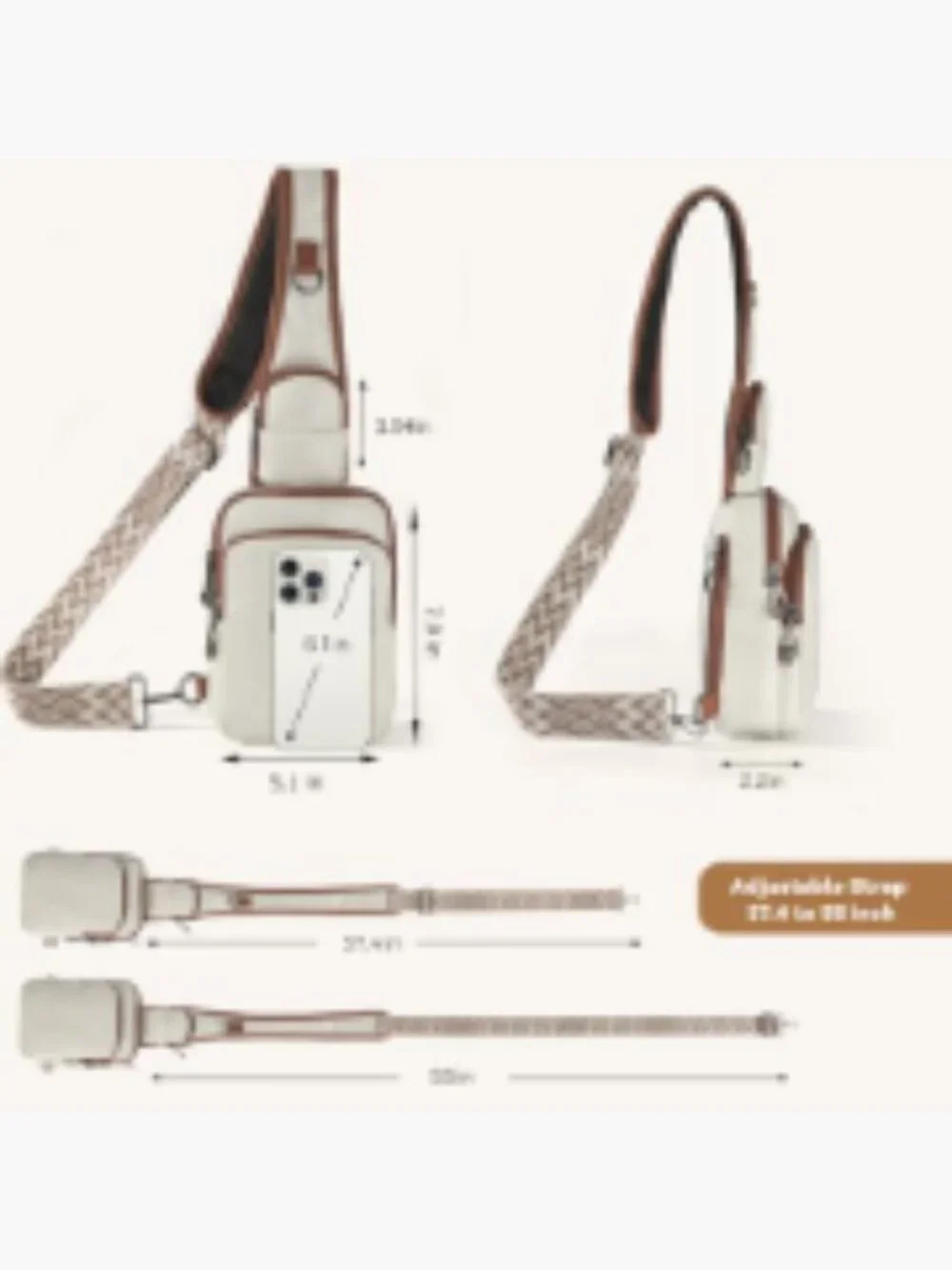 Women's Vegan Leather Crossbody Sling Bag RFID Anti-Theft Zipper Purse_4